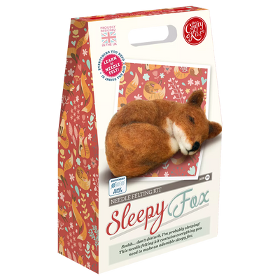 John Lewis The Crafty Kit Company Sleepy Fox Needle Felting Kit- Buy online at McGrocer