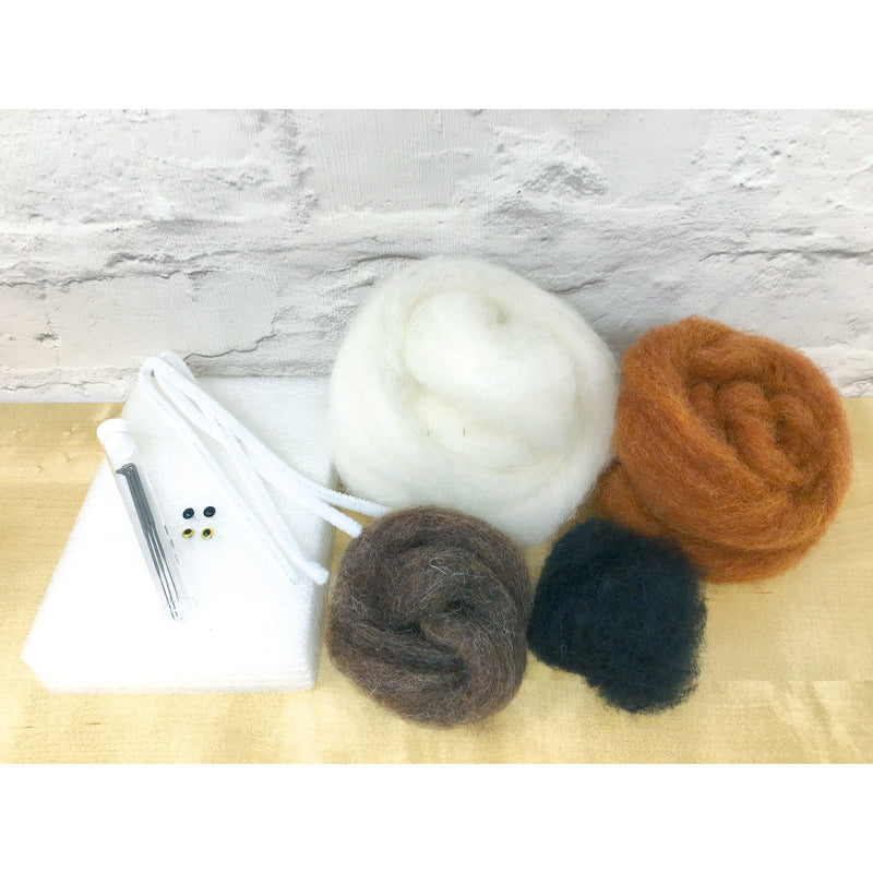 The Crafty Kit Company sleepy fox needle felting kit - British product