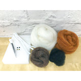 The Crafty Kit Company sleepy fox needle felting kit - British product