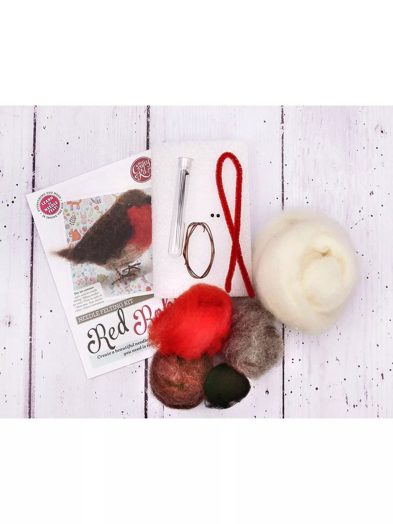 The Crafty Kit Company needle felting robin craft kit (British brand)