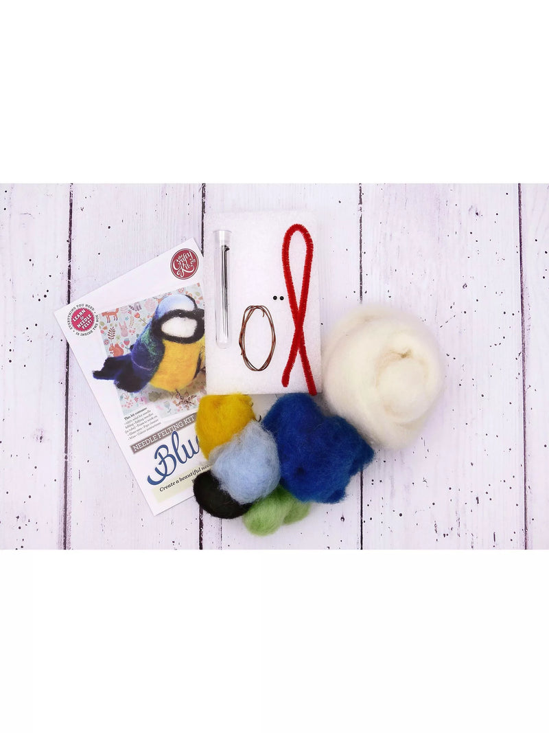 The Crafty Kit Company blue tit felting craft kit, UK version