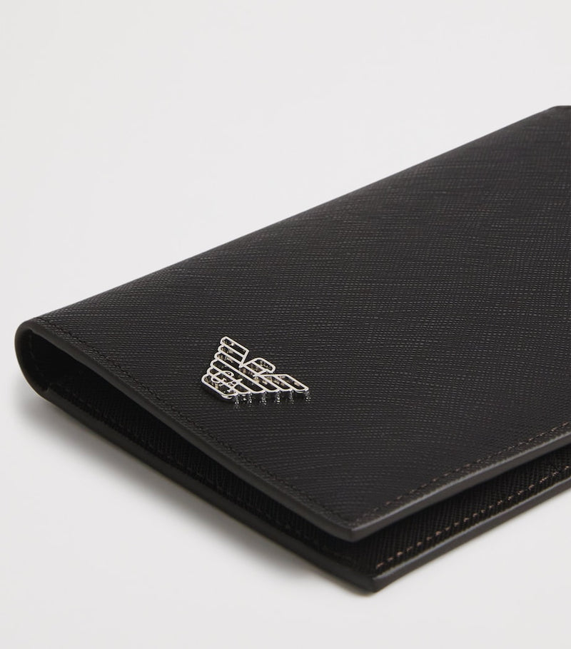 Emporio Armani grained leather passport holder - British product
