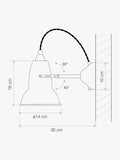 Anglepoise Original 1227 Brass Wall Light - British product