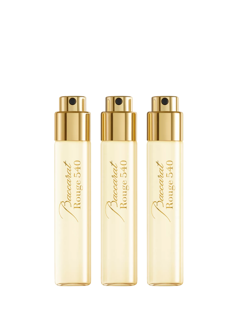 Maison Francis Kurkdjian Baccarat Rouge 540 perfume refill set 3 x 11ml, imported from the UK