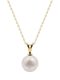E.W Adams 9ct Gold Freshwater Pearl Pendant Necklace