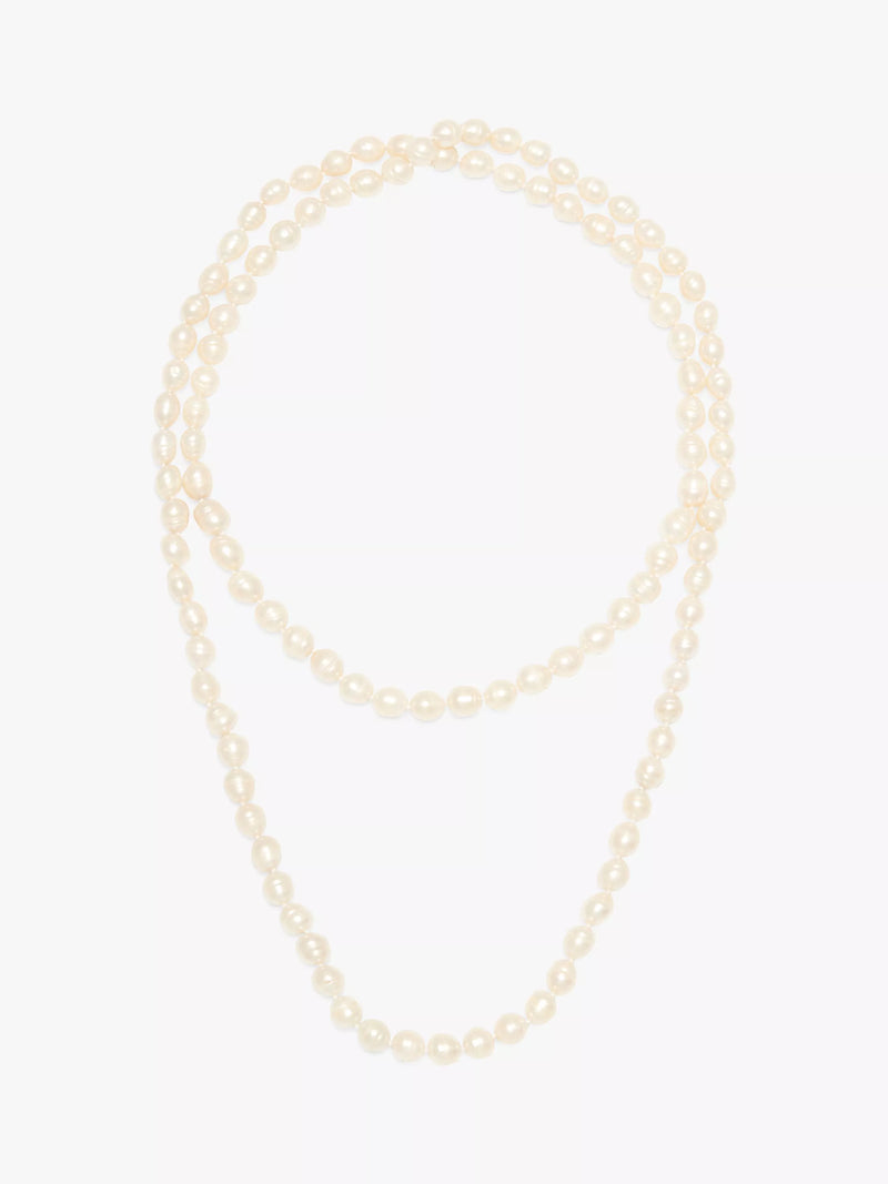 E.W Adams opera length freshwater pearl necklace white - British product
