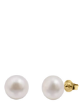 E.W Adams 9ct gold pearl stud earrings 10mm, UK version
