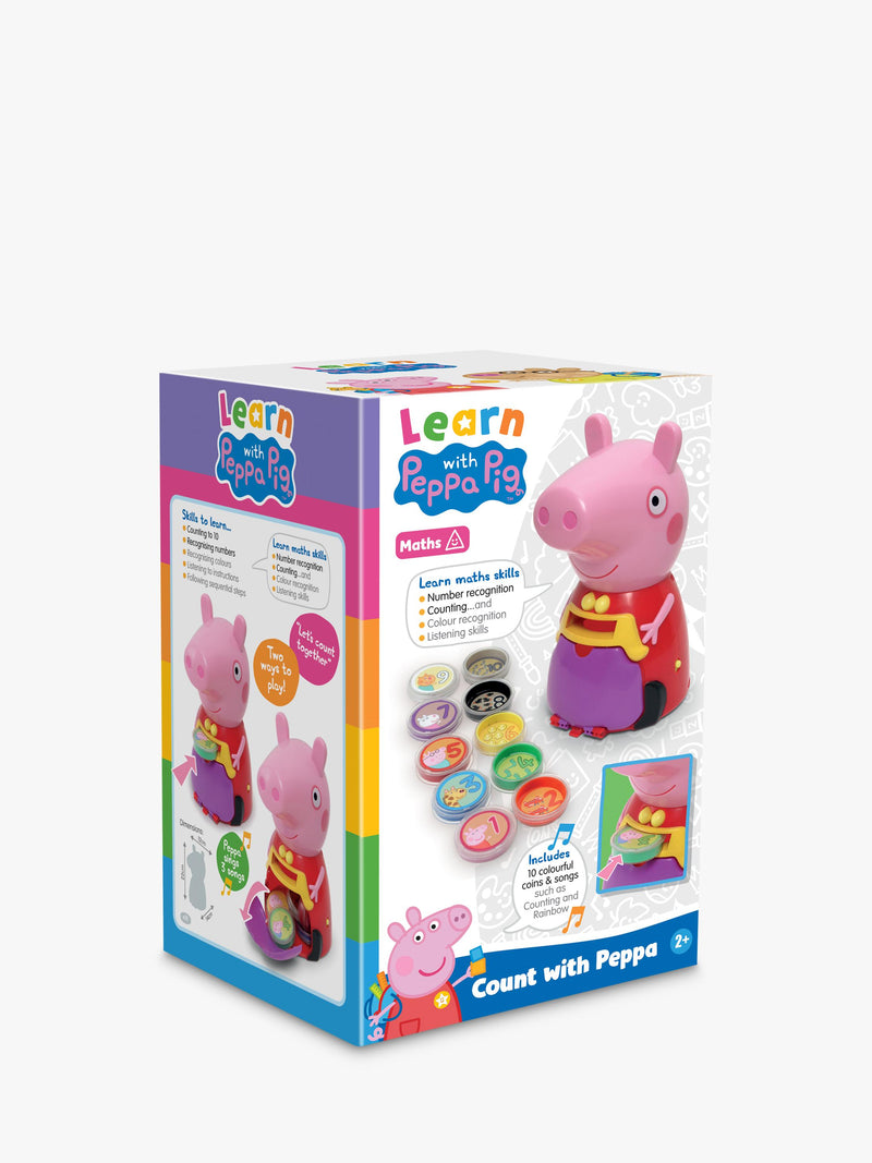 Peppa Pig educational counting toy with 10 colourful coins, imported from the UK