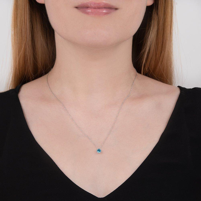 E.W Adams 9ct gold topaz pendant necklace, UK version