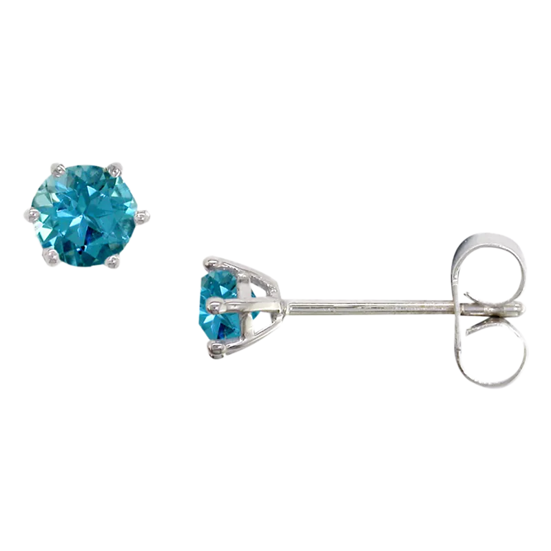 E.W Adams white gold topaz stud earrings, imported from the UK