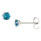 E.W Adams white gold topaz stud earrings, imported from the UK