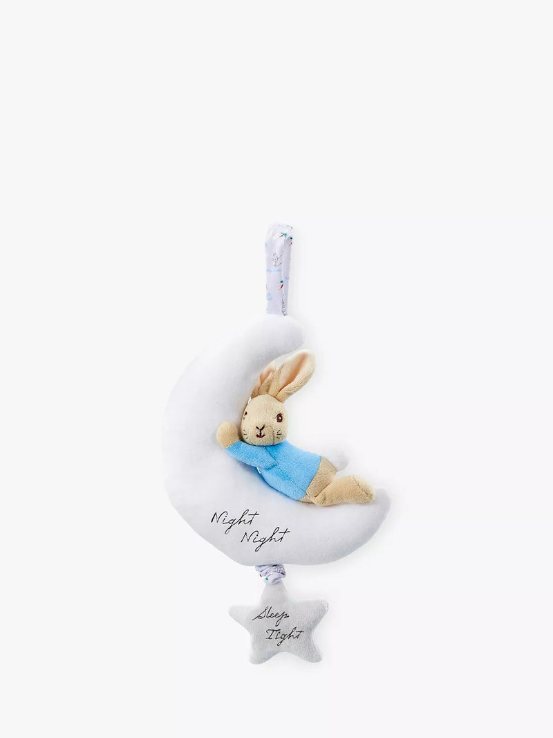Musical plush toy with Peter Rabbit character and soothing lullaby, imported from the UK