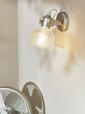 John Lewis Ezra prismatic glass wall light brushed pewter - British product