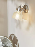 John Lewis Ezra prismatic glass wall light brushed pewter - British product