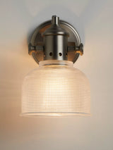 John Lewis John Lewis Ezra Prismatic Glass Wall Light, Brushed Pewter- Buy online at McGrocer