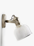John Lewis Ezra prismatic glass wall light brushed pewter - British product