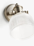 John Lewis Ezra prismatic glass wall light brushed pewter - British product
