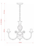 John Lewis Malik chandelier antique finish, UK version