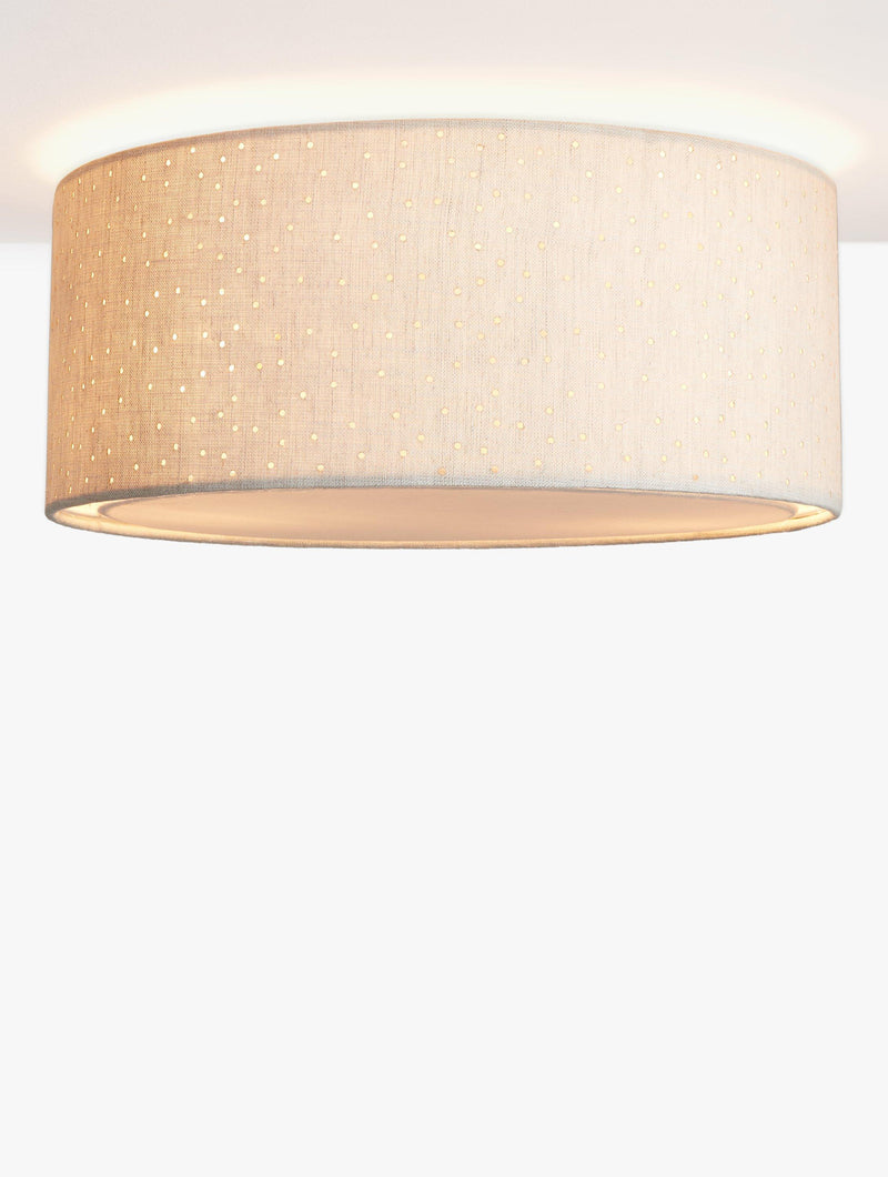 John Lewis Alice semi flush ceiling light natural linen 33cm (British brand)