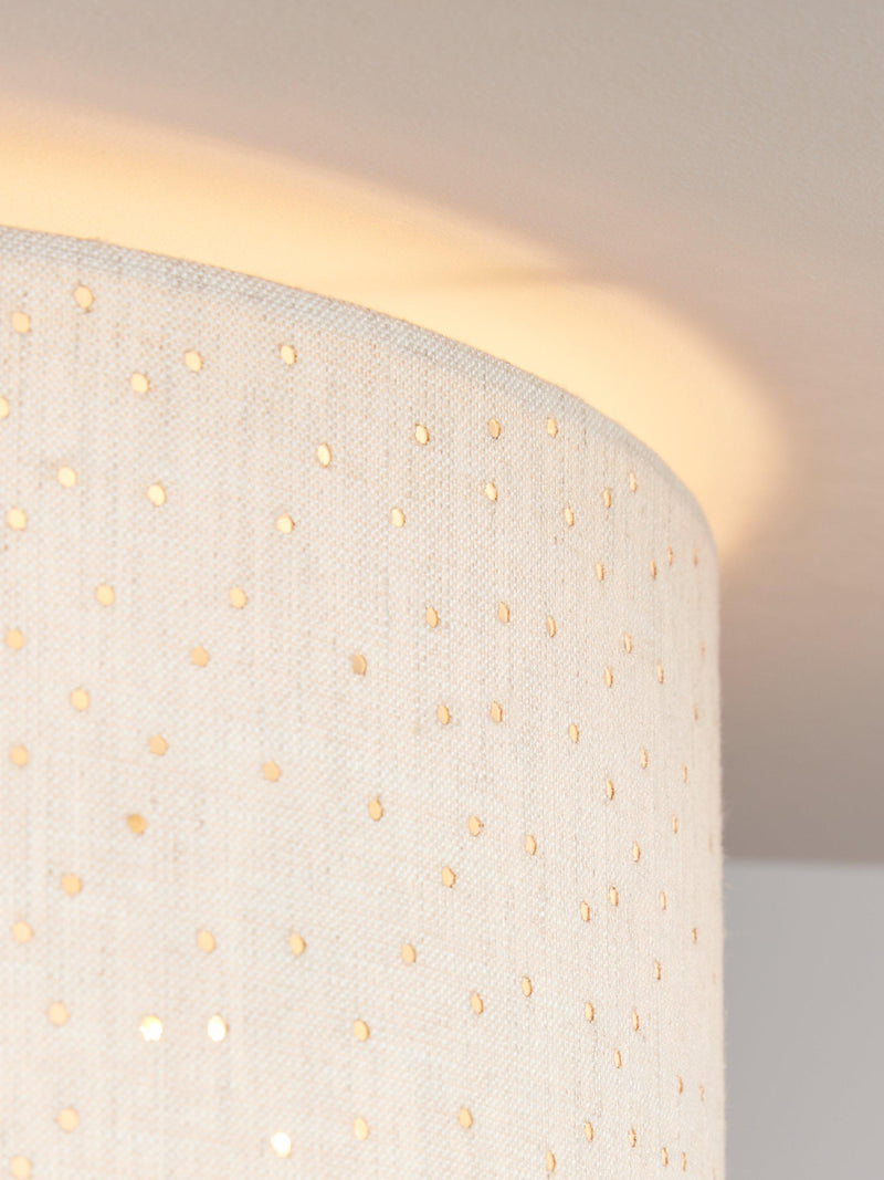 John Lewis Alice semi flush ceiling light natural linen 33cm (British brand)