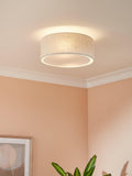 John Lewis Alice semi flush ceiling light natural linen 33cm (British brand)
