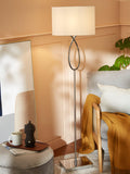 John Lewis Tom floor lamp chrome finish, imported from the UK