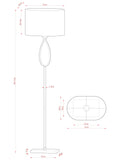 John Lewis Tom floor lamp chrome finish, imported from the UK