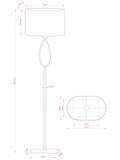 John Lewis Tom floor lamp chrome finish, imported from the UK