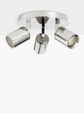 John Lewis Andorra LED ceiling light chrome 3 arm - British product