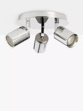 John Lewis Andorra LED ceiling light chrome 3 arm - British product