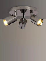 John Lewis John Lewis Andorra LED 3 Arm Bathroom Ceiling Plate, Chrome- Buy online at McGrocer
