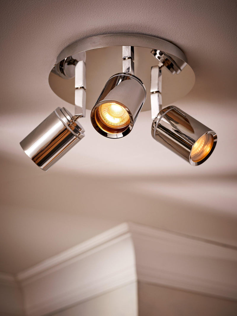 John Lewis Andorra LED ceiling light chrome 3 arm - British product