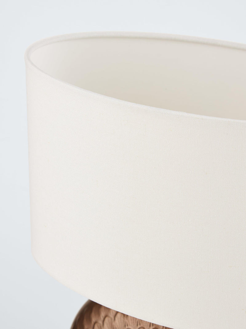 John Lewis Alexander ceramic lamp pewter glaze linen shade (British brand)