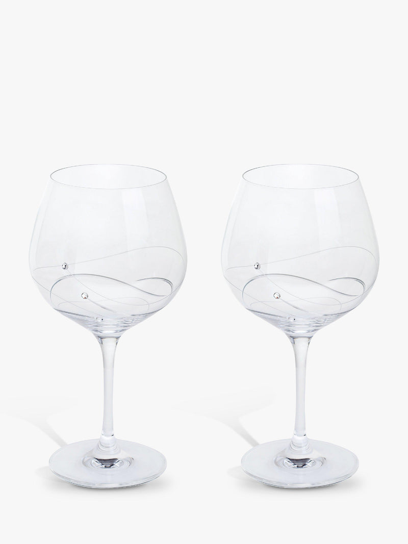 Dartington Crystal Glitz gin copa glass 610ml set of two - British product