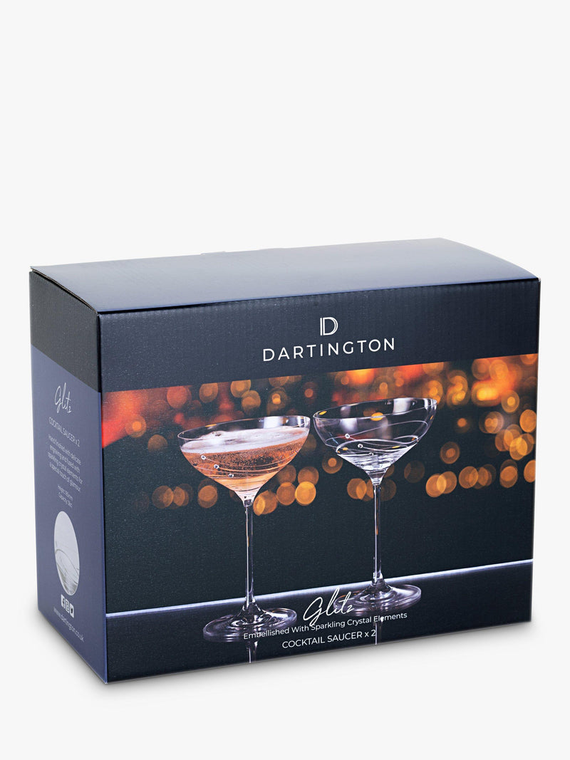 Dartington Crystal Glitz gin copa glass 610ml set of two - British product
