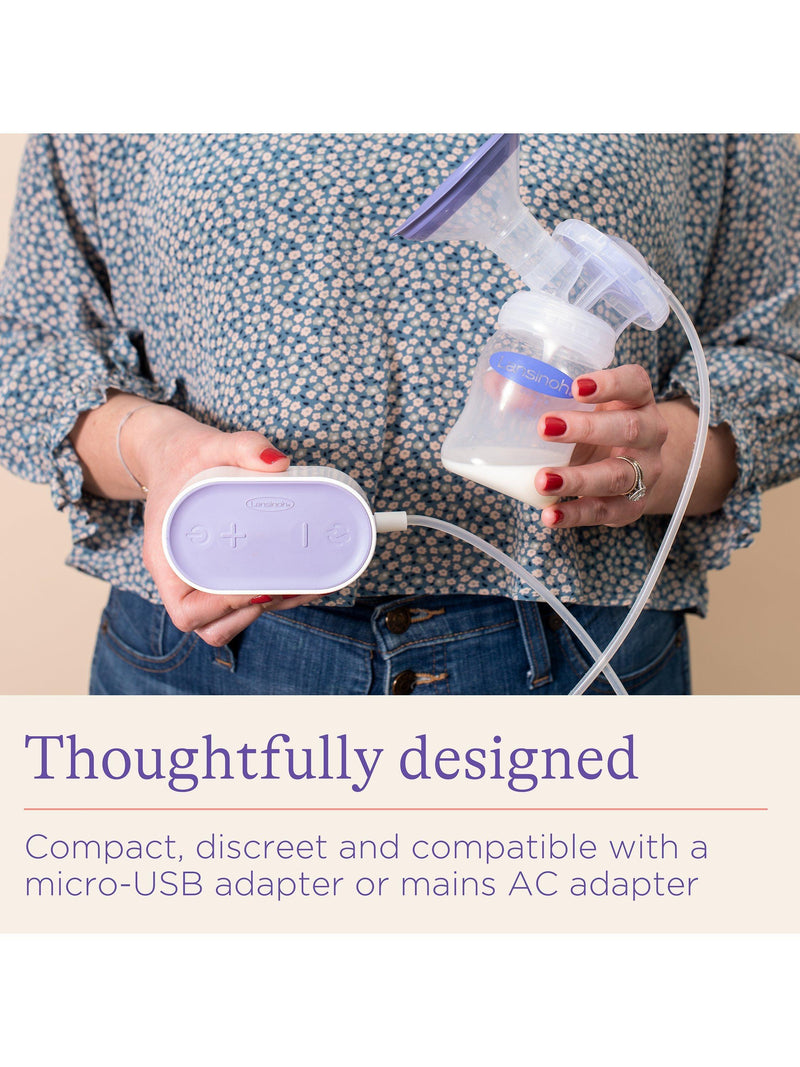 Lansinoh compact single electric breast pump, UK version