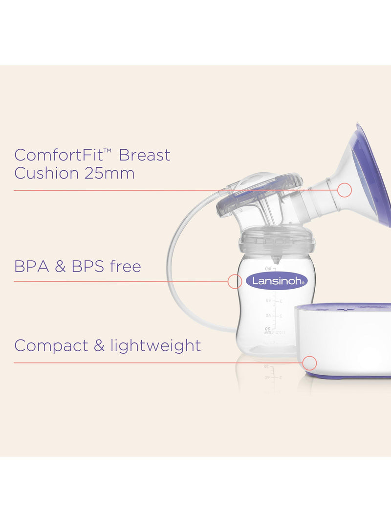 Lansinoh compact single electric breast pump, UK version