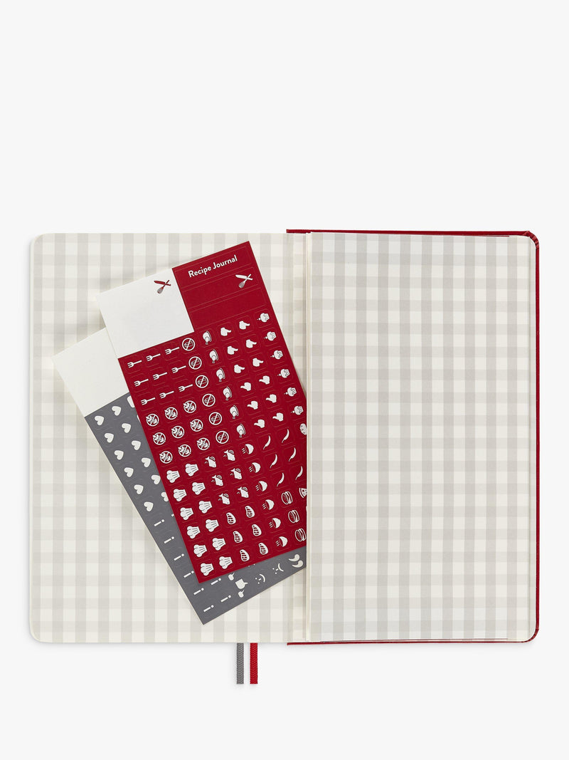 Moleskine Passion Recipe Journal with themed sections, imported from the UK