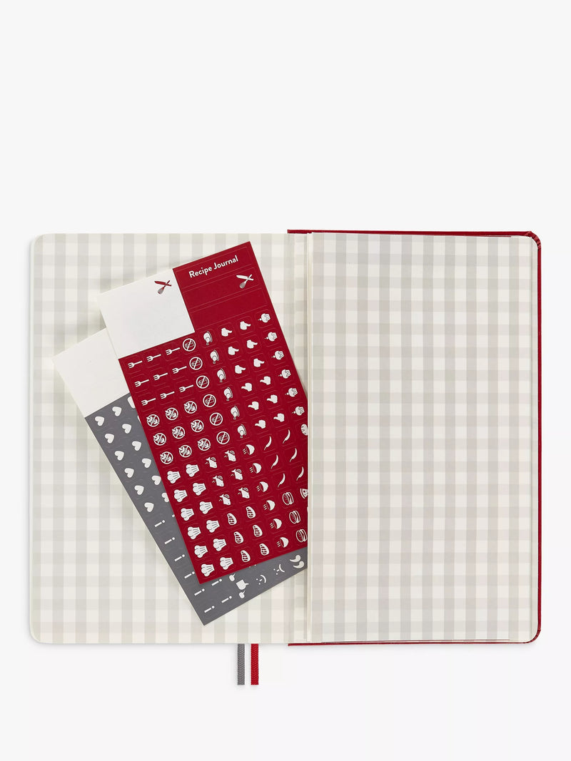 Moleskine Passion Recipe Journal with themed sections, imported from the UK