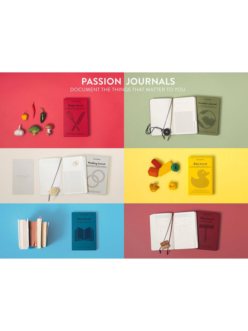 Moleskine Passion Recipe Journal with themed sections, imported from the UK
