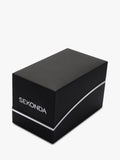 Sekonda men's chronograph watch blue dial leather strap - British product