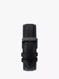 Sekonda men's chronograph watch blue dial leather strap - British product