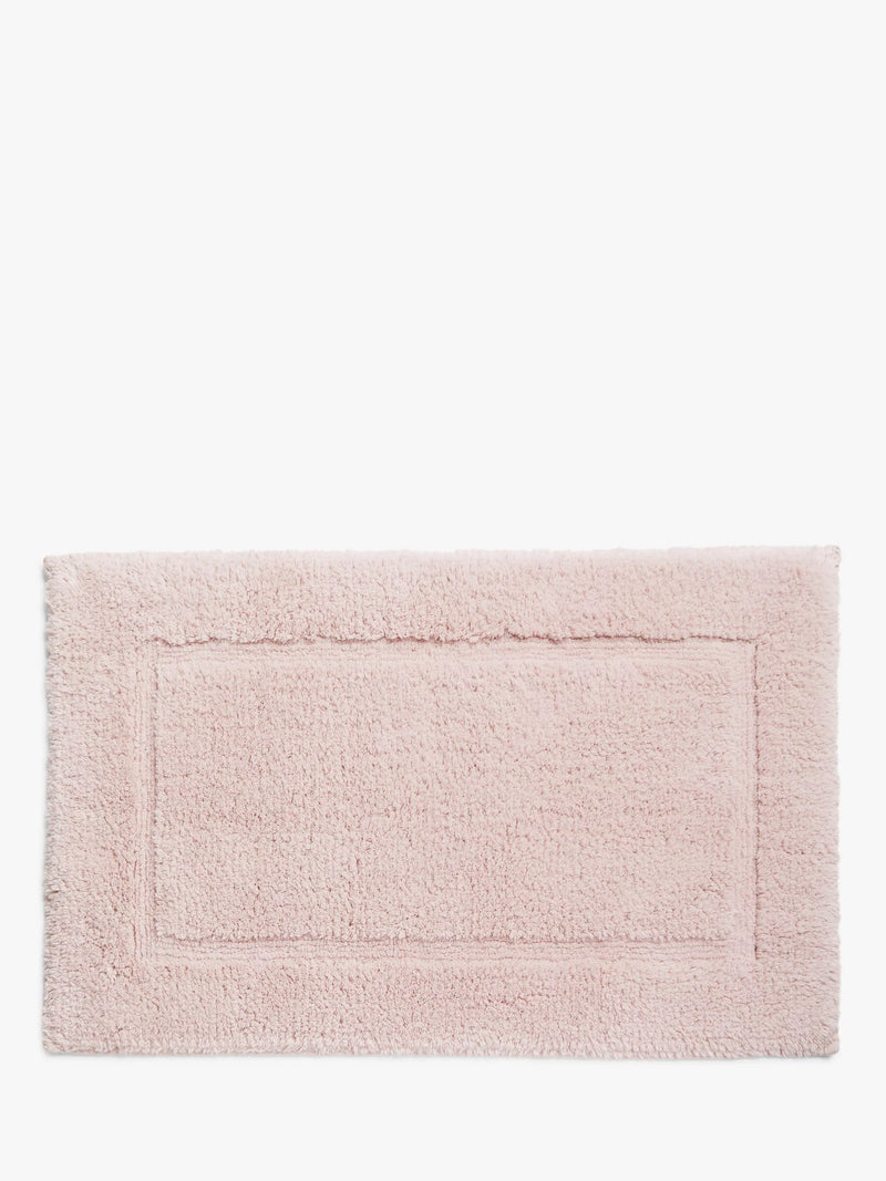 John Lewis Micro-Fresh Deep Pile Bath Mat, Pale Pink, Medium (L50 x W80cm)