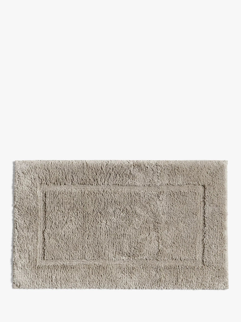 John Lewis Micro-Fresh Deep Pile Bath Mat, Smoke Grey, Medium (L50 x W80cm)