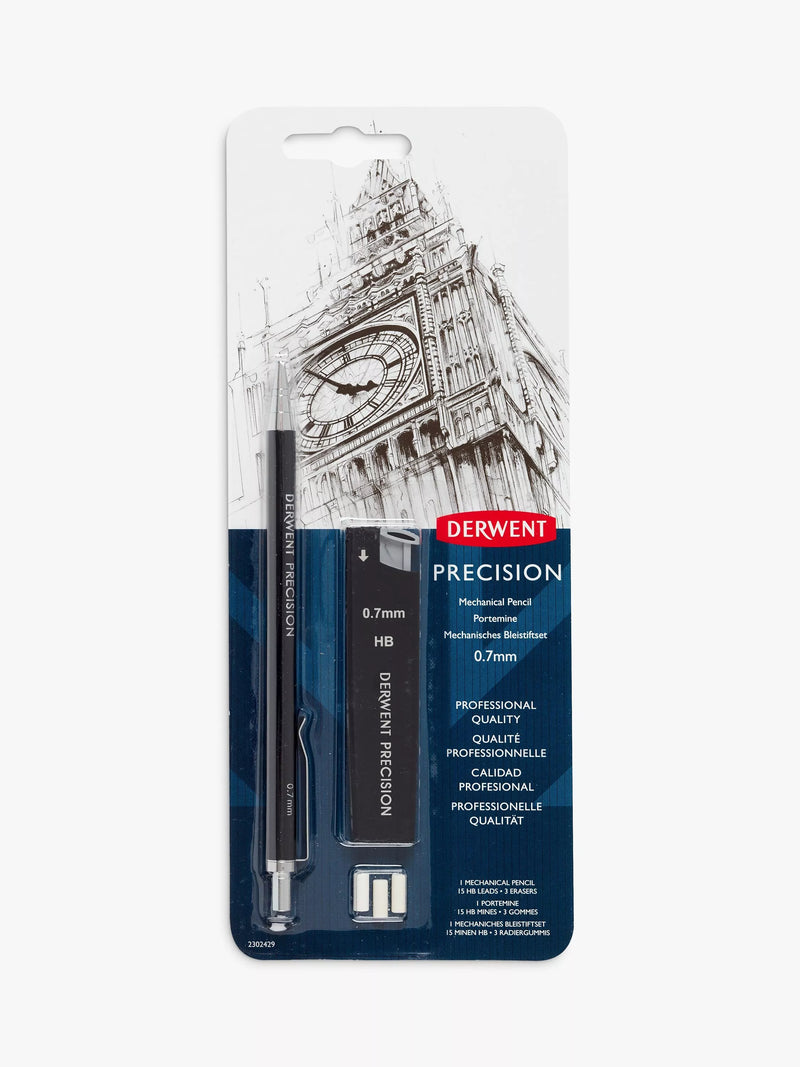 Derwent mechanical pencil set HB 0.7, imported from the UK