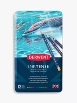 John Lewis Derwent Inktense Watercolour Ink Pencils Tin Set of 12- Buy online at McGrocer