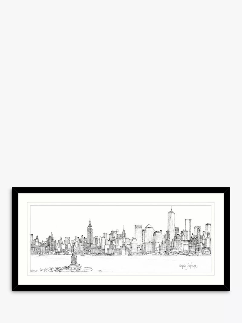 John Lewis framed print New York skyline 49.5 x 104.5cm - British product