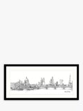 John Lewis framed print London skyline 49.5x104.5cm, imported from the UK