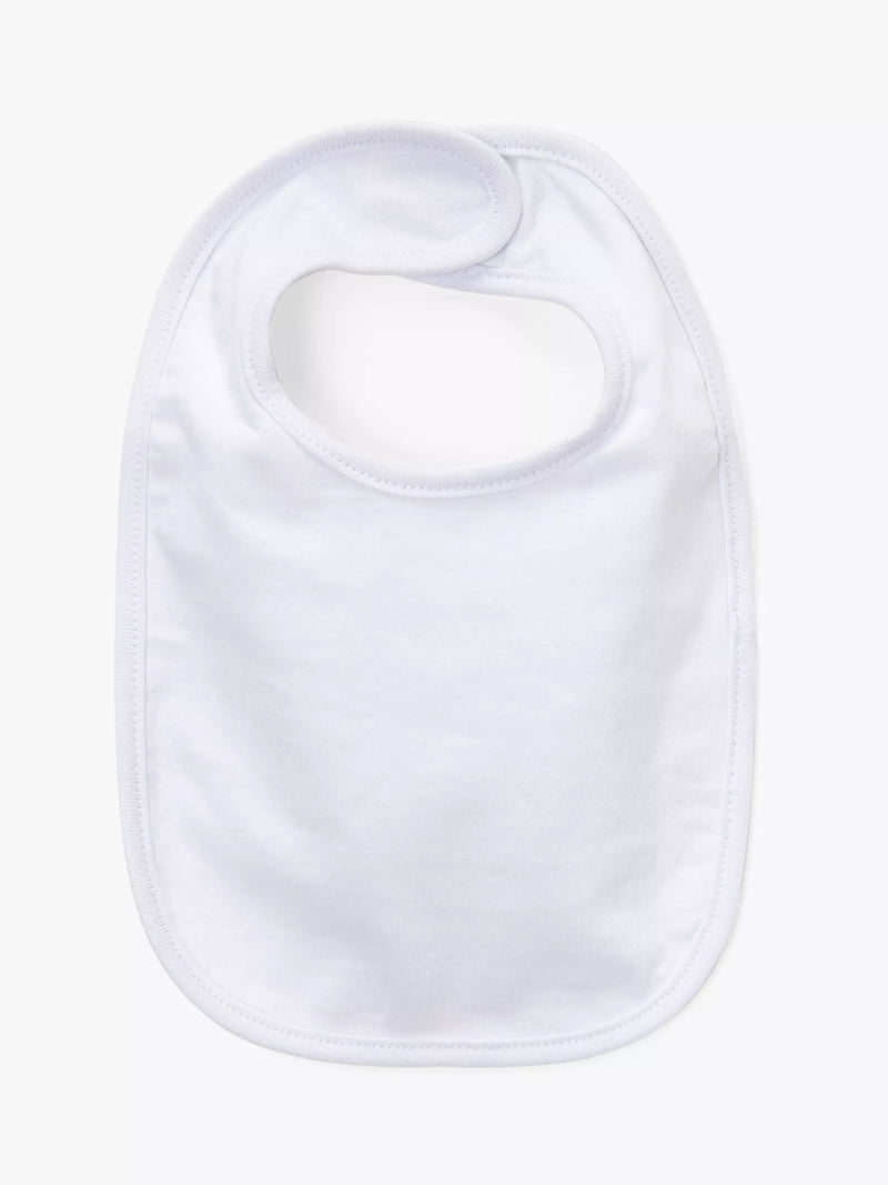 John Lewis cotton bibs in white, pack of 5, UK version