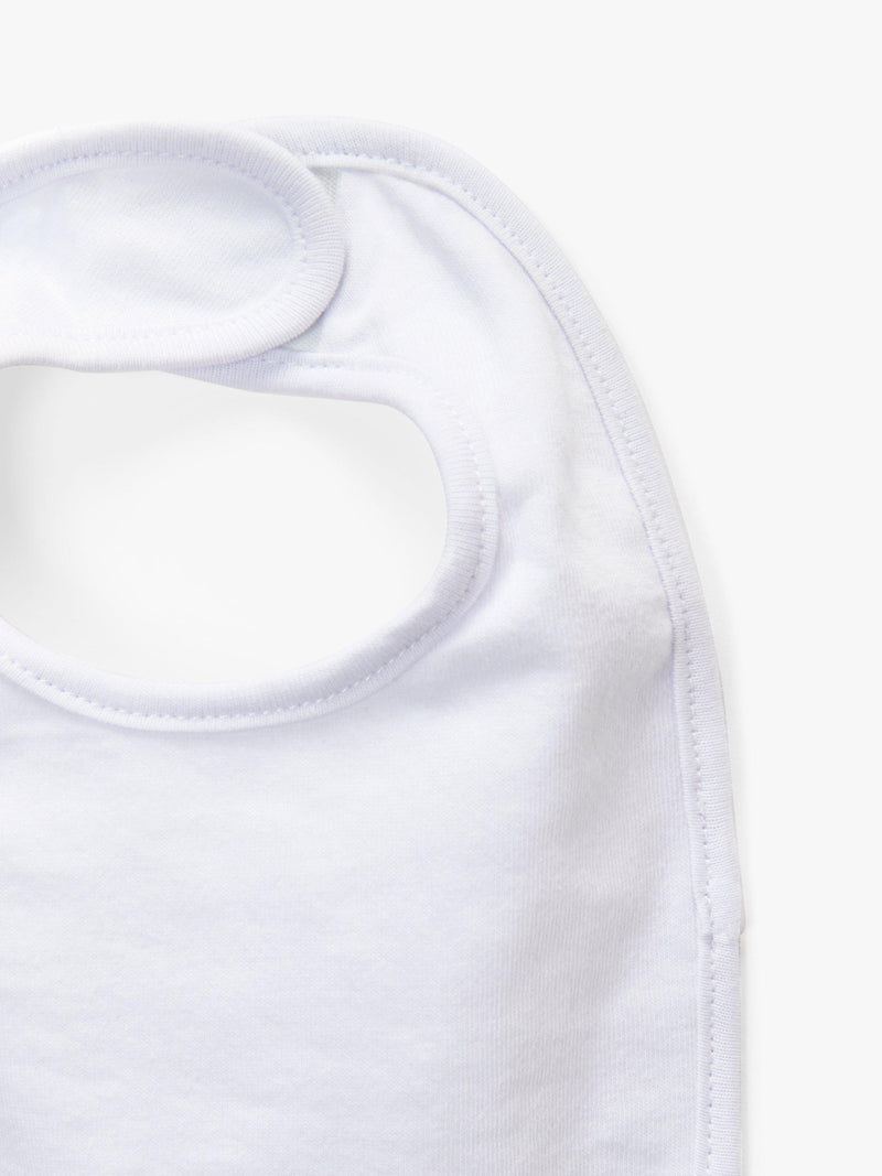 John Lewis cotton bibs in white, pack of 5, UK version